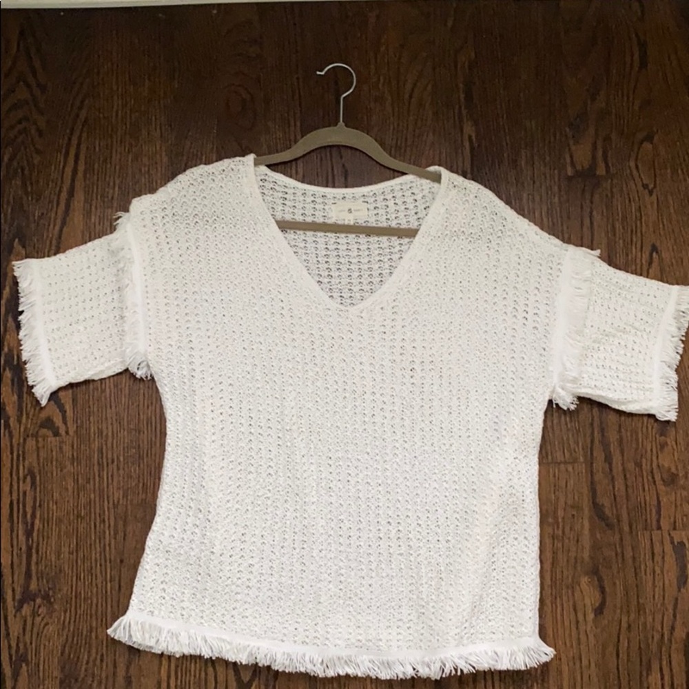 Lou & Grey Short Sleeve Sweater Top